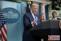 Дональд Трамп під час виступу у Білому домі, 2026 рік