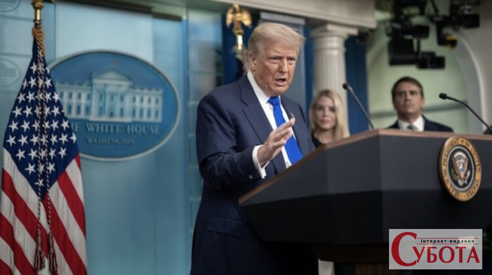 Дональд Трамп під час виступу у Білому домі, 2026 рік