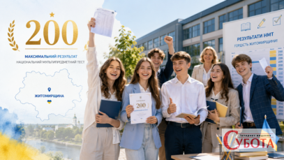 Випускники Житомирщини святкують максимальні 200 балів на НМТ