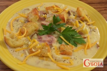 Cheesy cream of potato soup