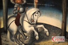 Сотник Лонгин біля хреста. Лукас Кранах Старший, 1539 рік. Репродукція