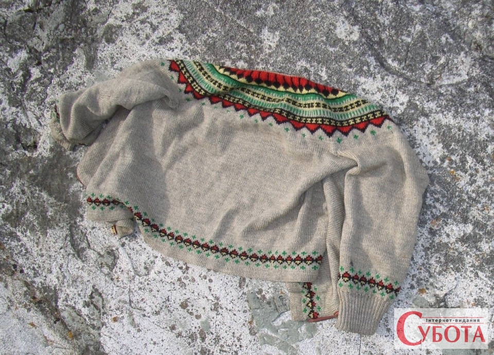Grey knitted sweater