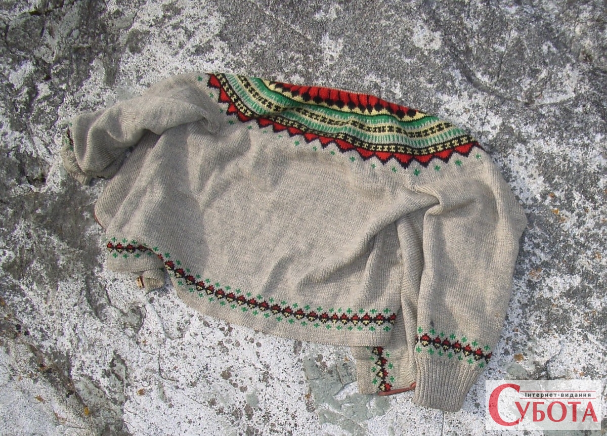 Grey knitted sweater