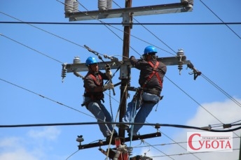 Linemen on a pole